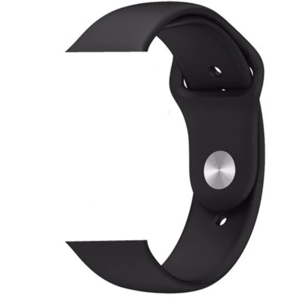 NEW BLACK Sport Silicone Band  For Apple Watch